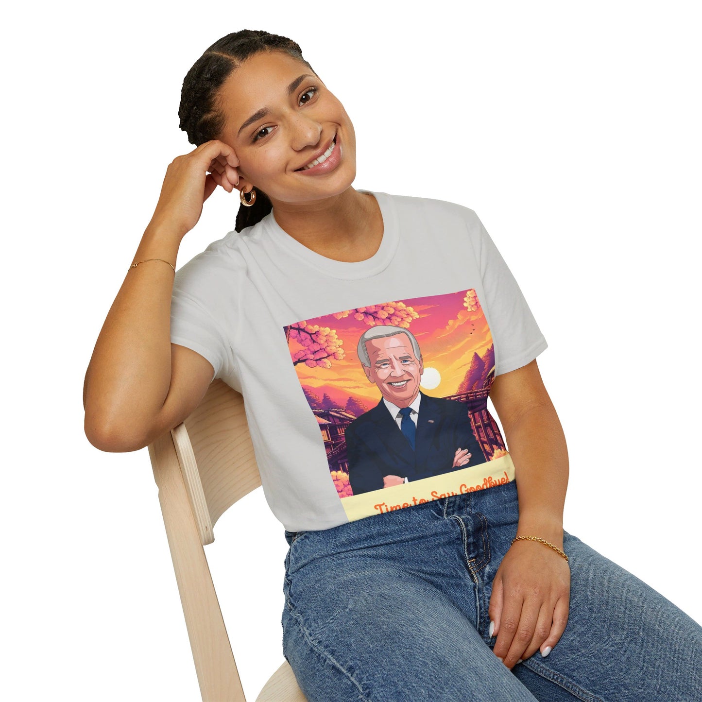 Biden Time to Say Goodbye Unisex Softstyle T-Shirt