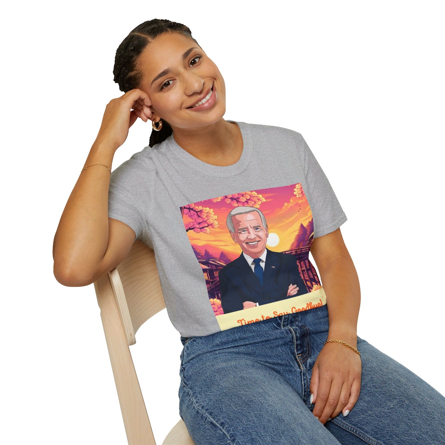 Biden Time to Say Goodbye Unisex Softstyle T-Shirt