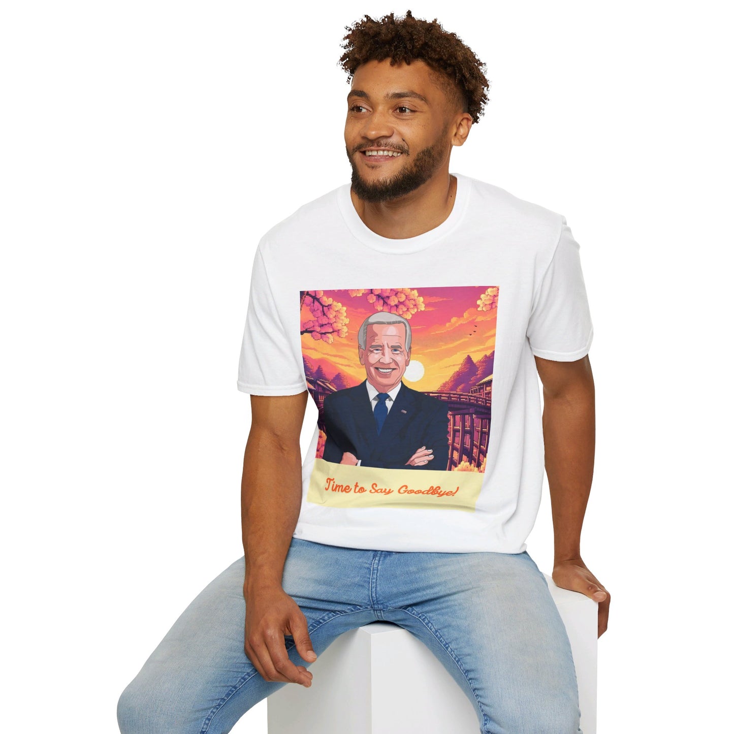 Biden Time to Say Goodbye Unisex Softstyle T-Shirt