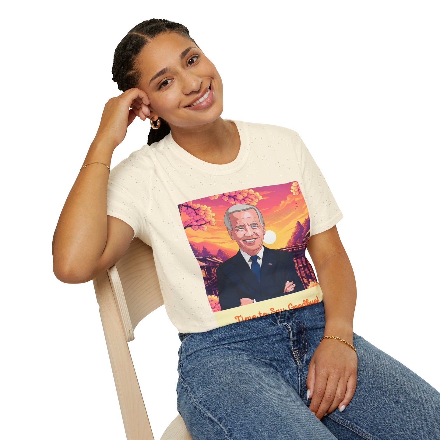 Biden Time to Say Goodbye Unisex Softstyle T-Shirt